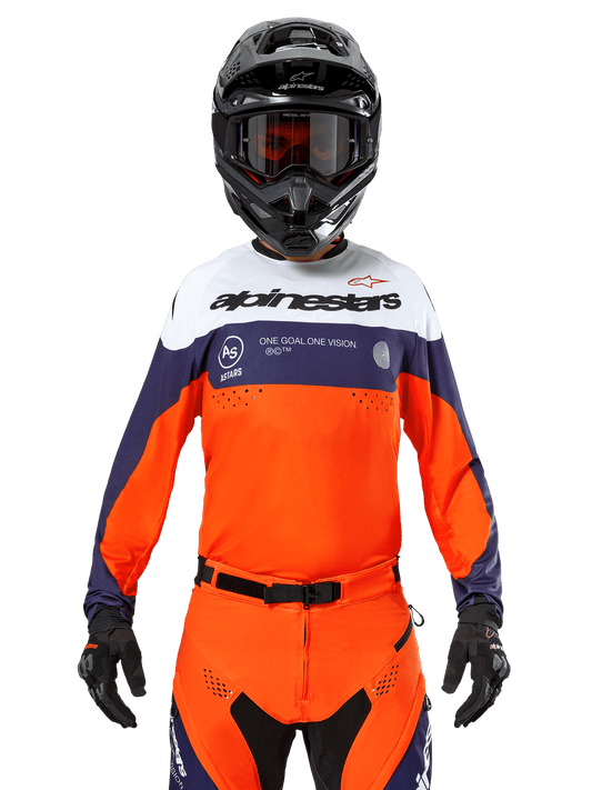 Alpinestars Pro-Dura Jersey Marineblauw Hot Orange Wit