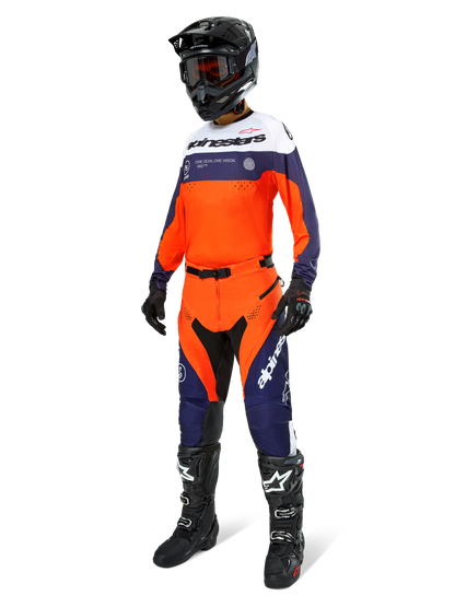 Alpinestars Pro-Dura Jersey Marineblauw Hot Orange Wit
