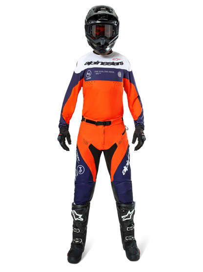 Alpinestars Pro-Dura Jersey Marineblauw Hot Orange Wit