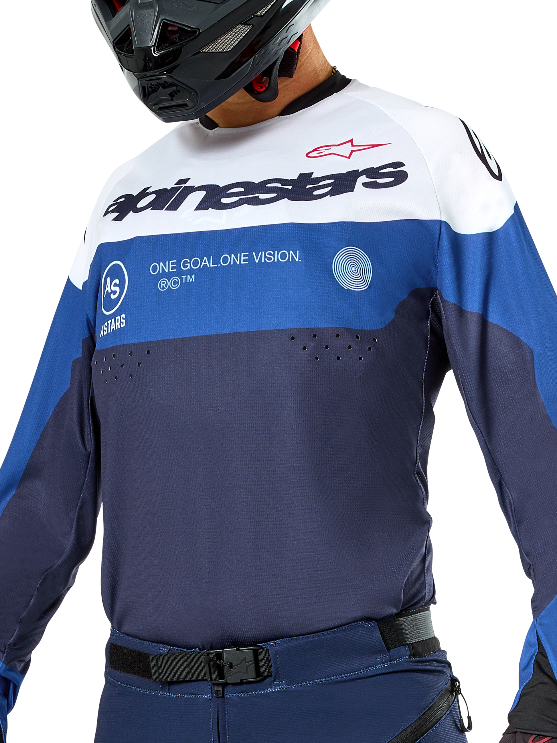 Alpinestars Pro-Dura Jersey Donkerblauw Felblauw Wit