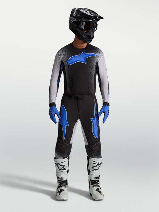 Alpinestars 2027 Supertech Hiten AFD Crossbekleidungsset – Schwarz Hell Lila Blithe Blau