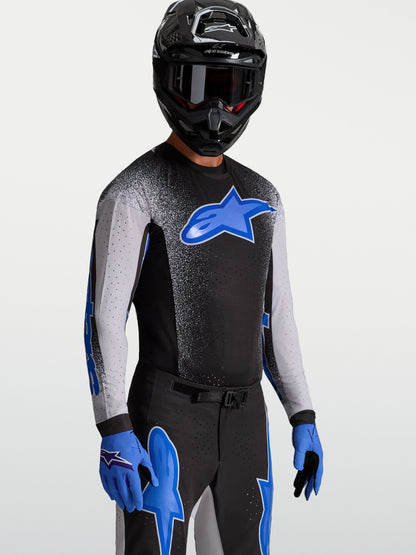 Alpinestars Supertech AFD Jersey Zwart Licht Lila Blauw