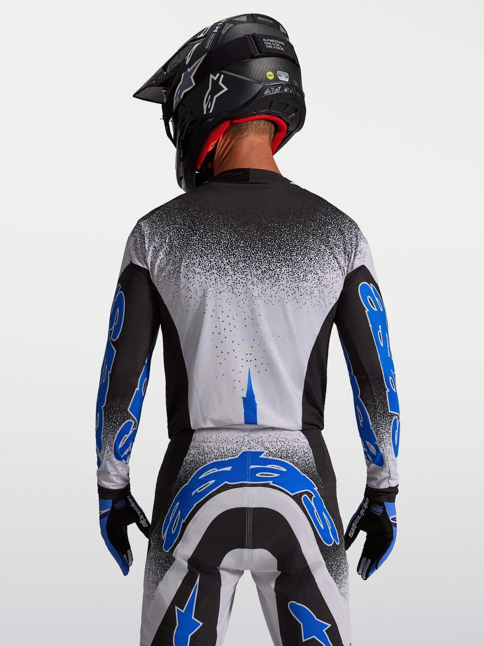 Alpinestars Supertech AFD Jersey Zwart Licht Lila Blauw