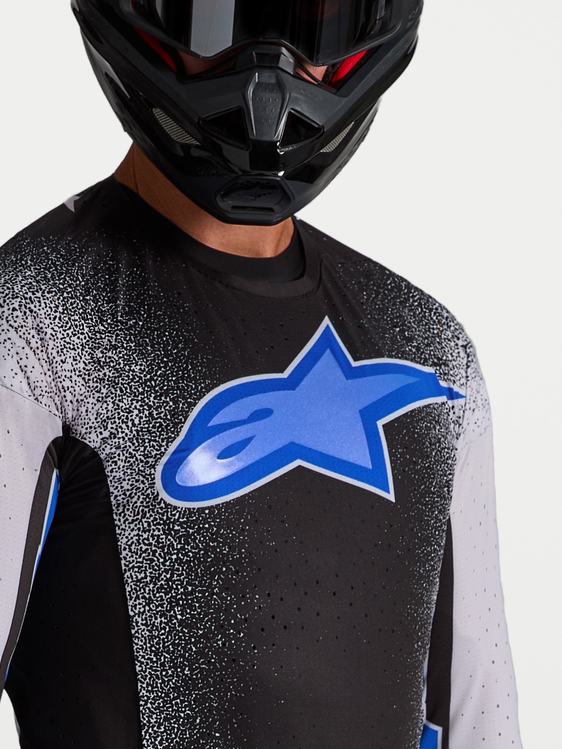 Alpinestars Supertech AFD Jersey Zwart Licht Lila Blauw