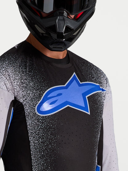 Alpinestars Supertech AFD Jersey Zwart Licht Lila Blauw