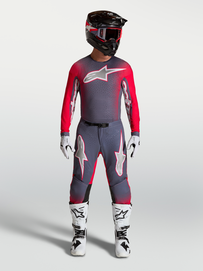 Alpinestars Supertech Hiten AFD Jersey 2027 Graystone Rood Fluo Licht Lilac