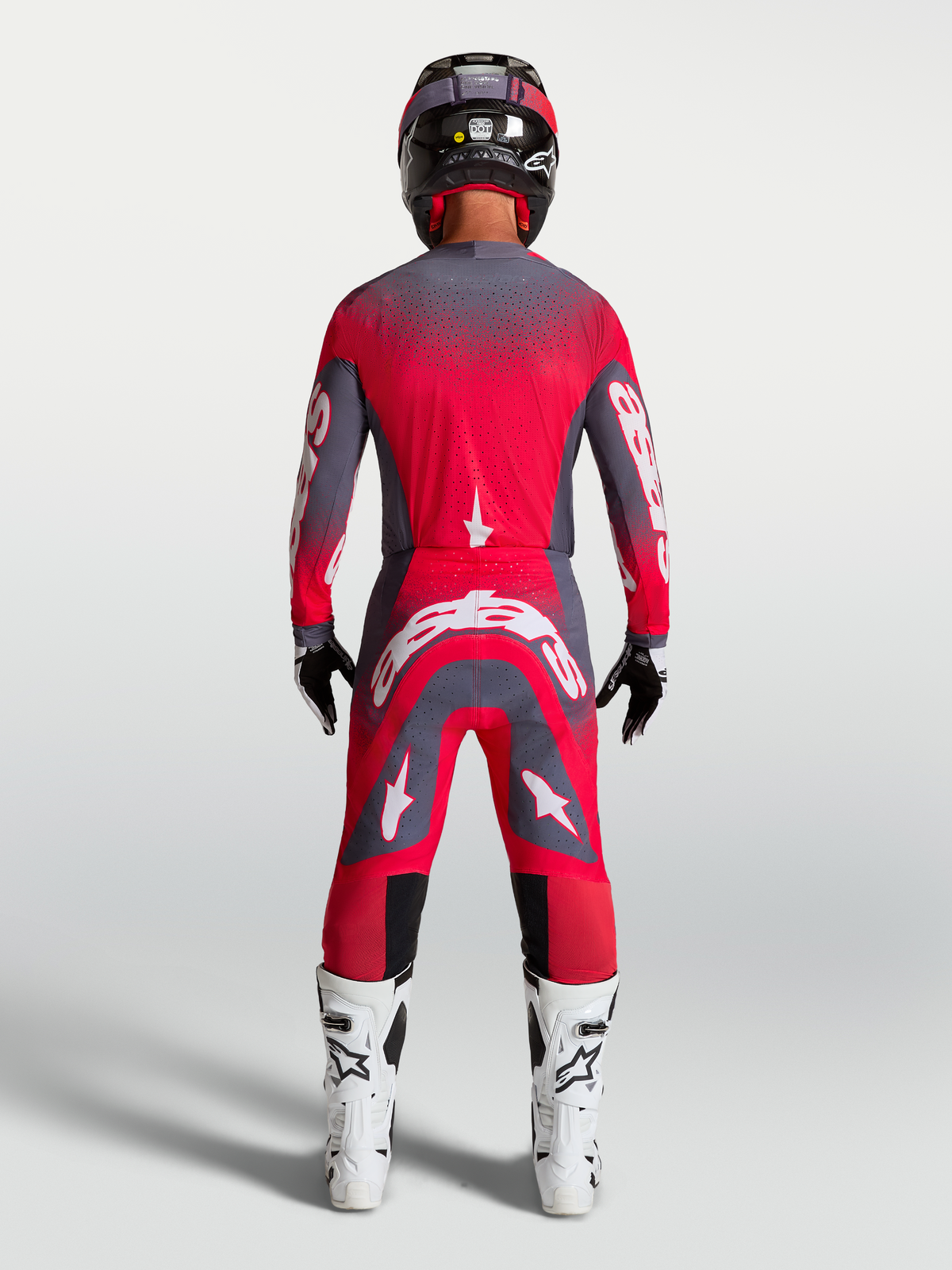 Alpinestars Supertech Hiten AFD Jersey 2027 Graystone Rood Fluo Licht Lilac