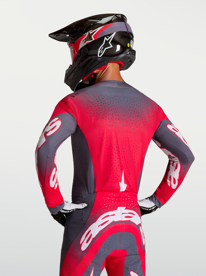 Alpinestars Supertech Hiten AFD Jersey 2027 Graystone Rood Fluo Licht Lilac
