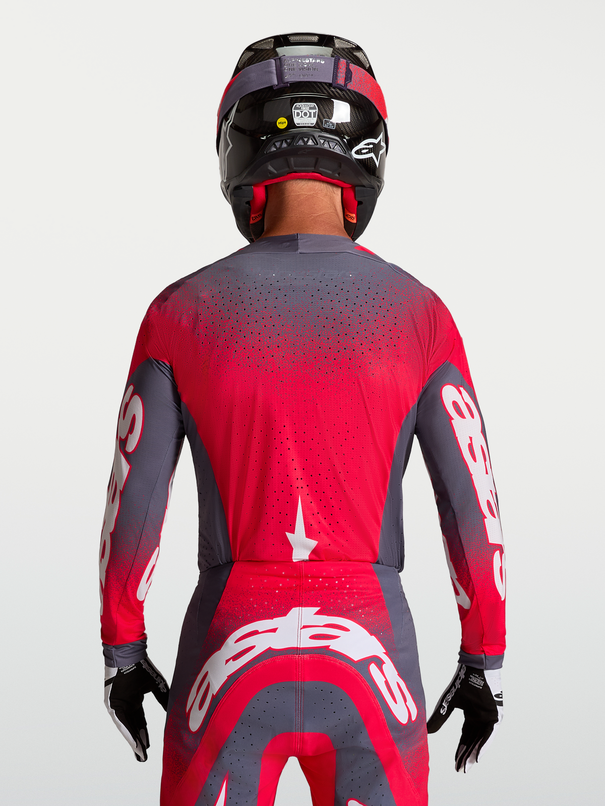 Alpinestars Supertech Hiten AFD Jersey 2027 Graystone Rood Fluo Licht Lilac