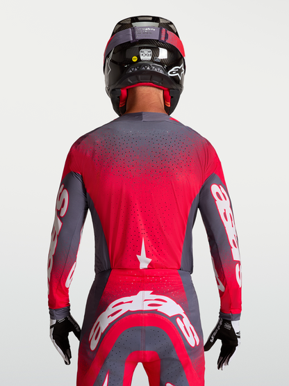 Alpinestars Supertech Hiten AFD Jersey 2027 Graystone Rood Fluo Licht Lilac