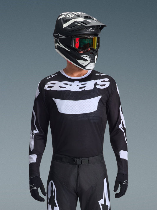 Alpinestars Racer Air Riway Jersey 2026 Lange Mouwen Zwart - Wit - MxProStoreParts