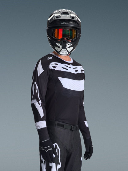 Alpinestars Racer Air Riway Jersey 2026 Lange Ärmel Schwarz - Weiß - MxProStoreParts