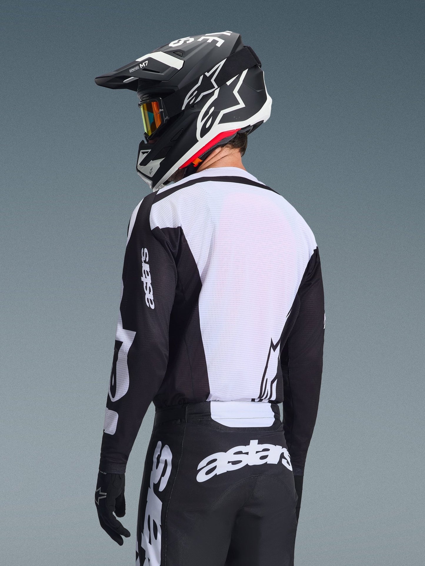 Alpinestars Racer Air Riway Trikot 2026 Langarm Schwarz - Weiß - MxProStoreParts