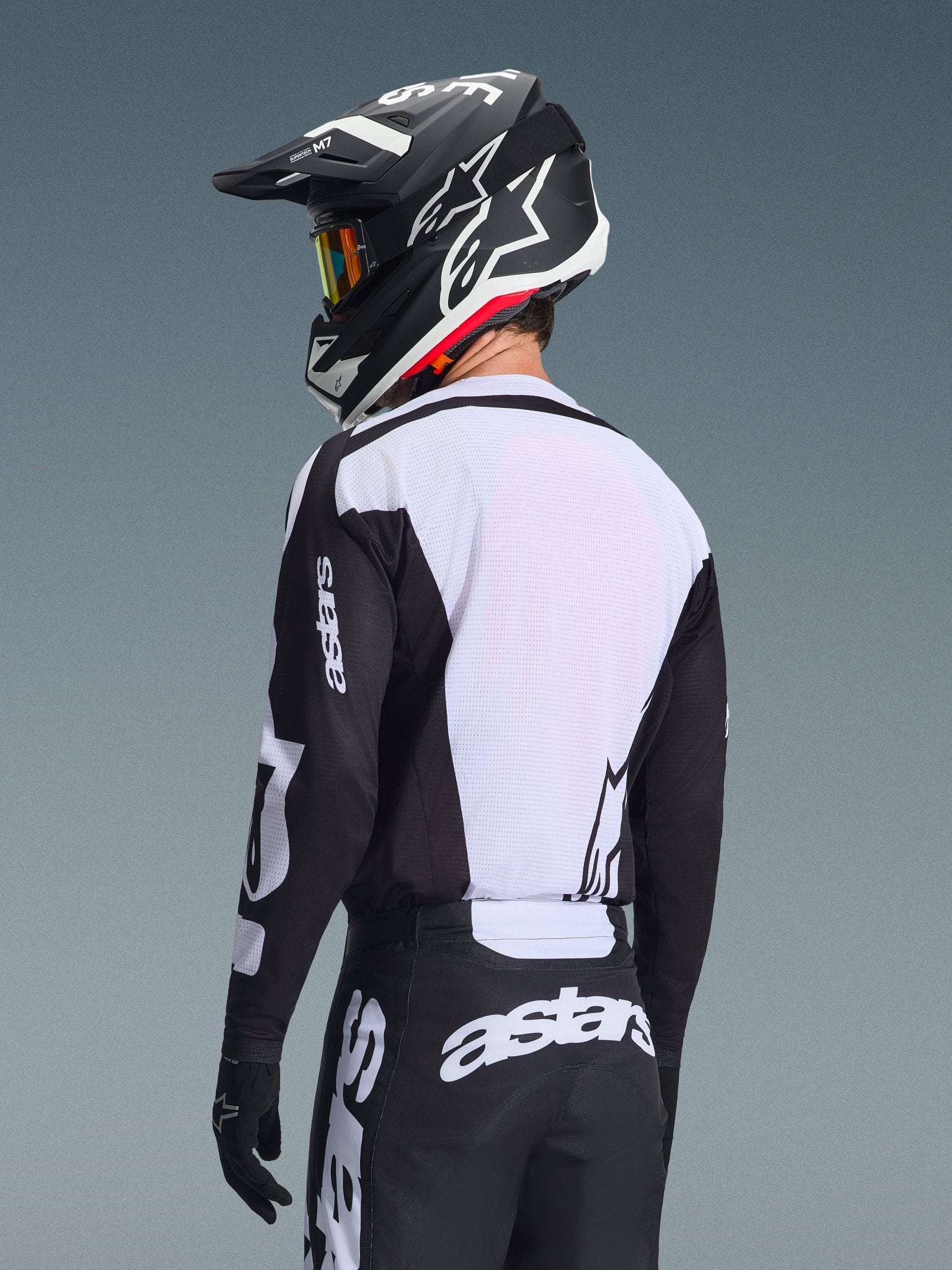 Alpinestars Racer Air Riway Trikot 2026 Langarm Schwarz - Weiß - MxProStoreParts