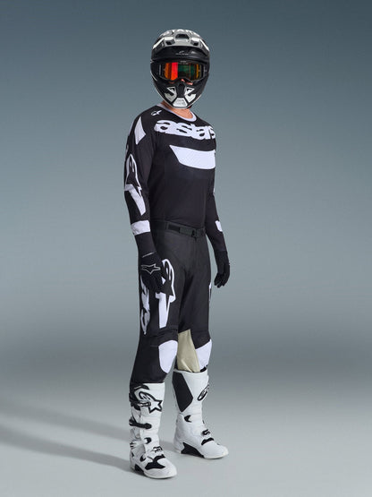 Alpinestars Racer Air Riway Jersey 2026 lange Ärmel Schwarz - Weiß - MxProStoreParts