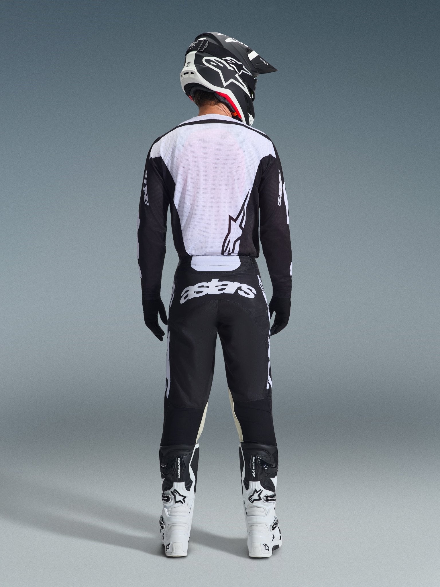 Alpinestars Racer Air Riway Trikot 2026 Lange Ärmeln Schwarz - Weiß - MxProStoreParts