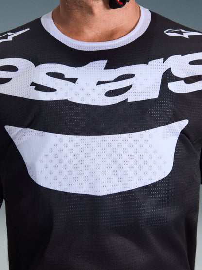 Alpinestars Racer Air Riway Jersey 2026 Lange Ärmel Schwarz - Weiß - MxProStoreParts