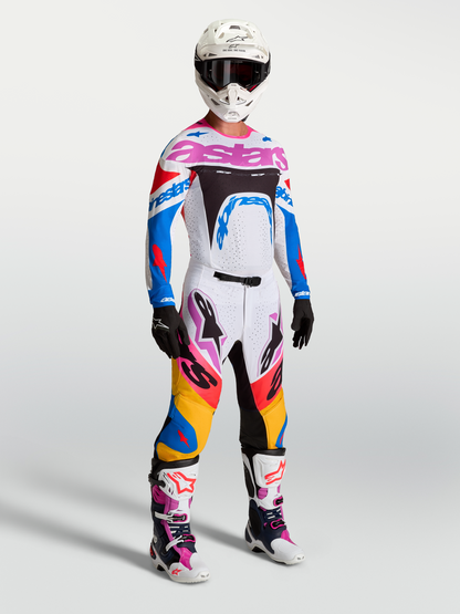 Alpinestars Supertech Dyna Jersey 2027 Wit Blithe Blauw Zwart Paars