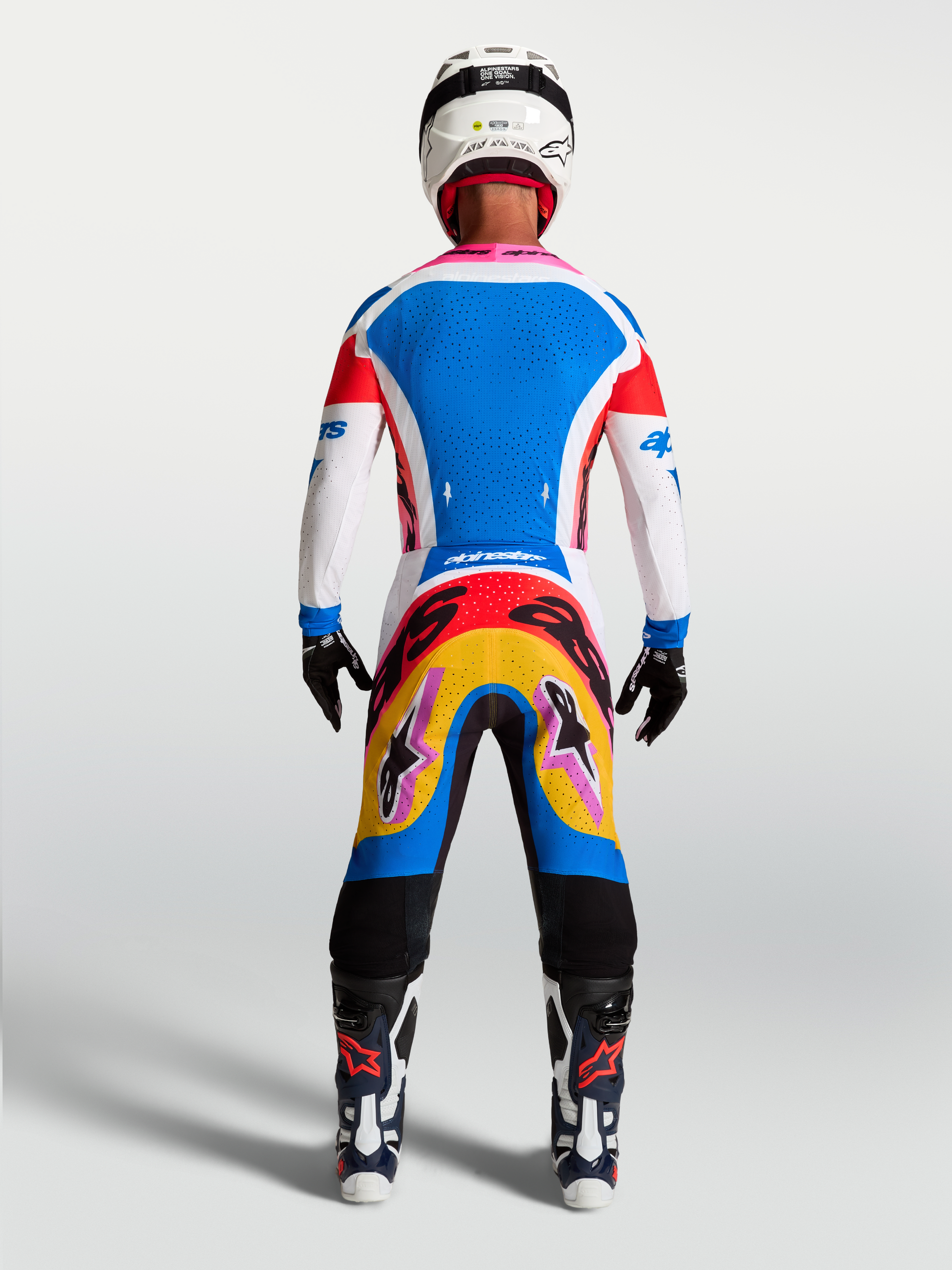 Alpinestars Supertech Dyna Jersey 2027 Wit Blithe Blauw Zwart Paars