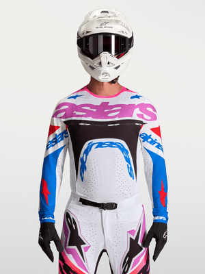 Alpinestars Supertech Dyna Trikot 2027 Weiß, Blithe Blau, Schwarz, Lila