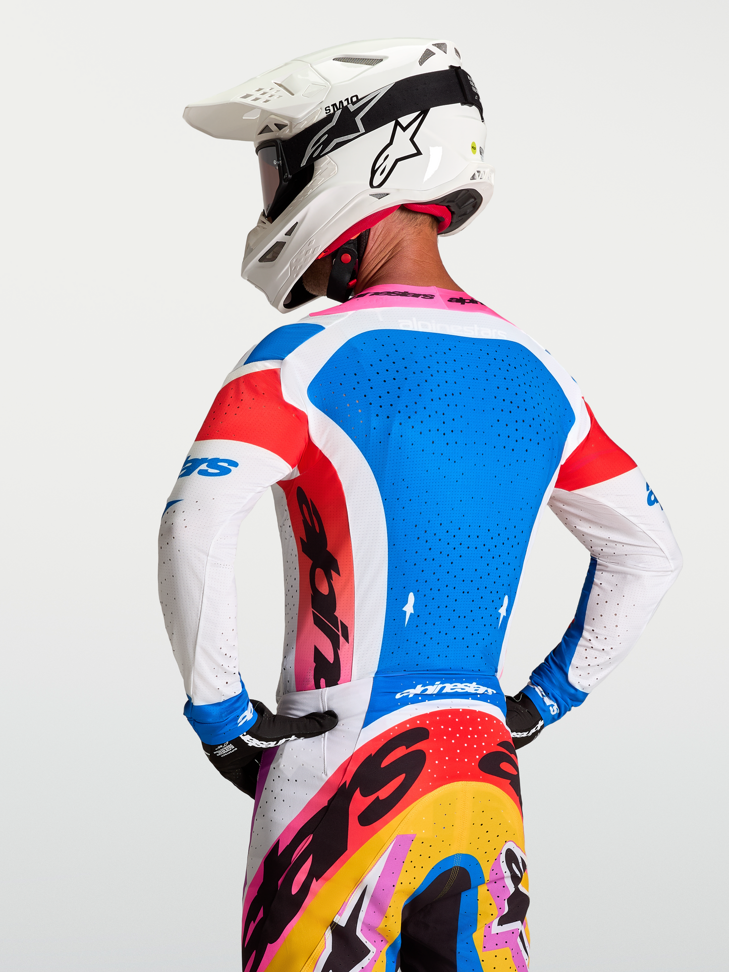 Alpinestars Supertech Dyna Jersey 2027 Wit Blithe Blauw Zwart Paars