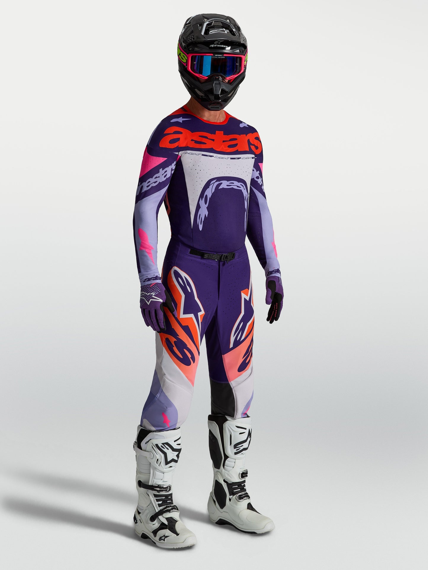 Alpinestars Supertech Dyna Jersey 2027 Lichtviolet Dieppaars Roze Fluo