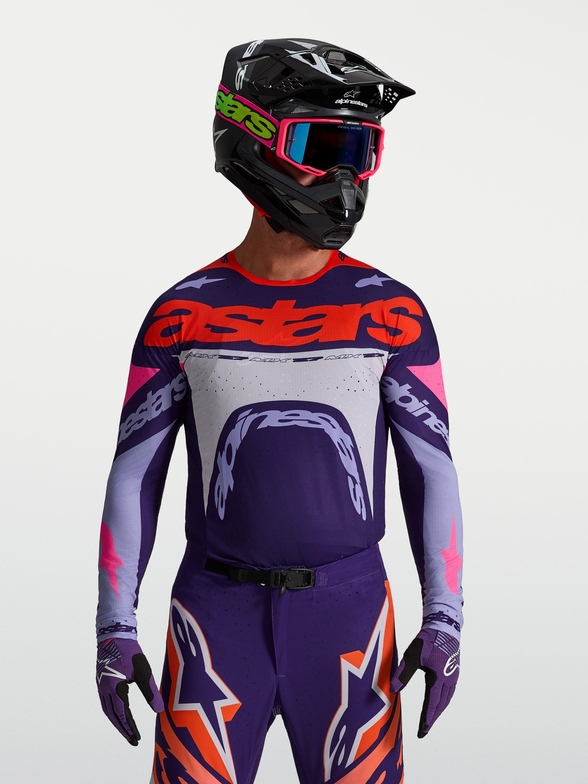 Alpinestars Supertech Dyna Jersey 2027 Lichtviolet Dieppaars Roze Fluo