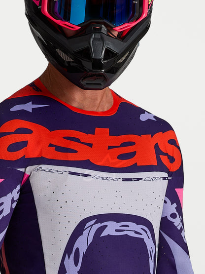 Alpinestars Supertech Dyna Jersey 2027 Lichtviolet Dieppaars Roze Fluo