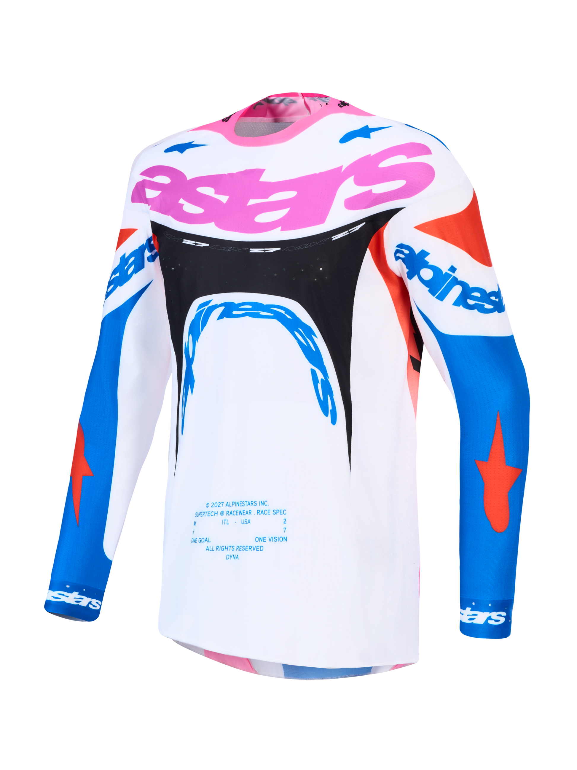 Alpinestars Supertech Dyna Jersey 2027 Wit Blithe Blauw Zwart Paars