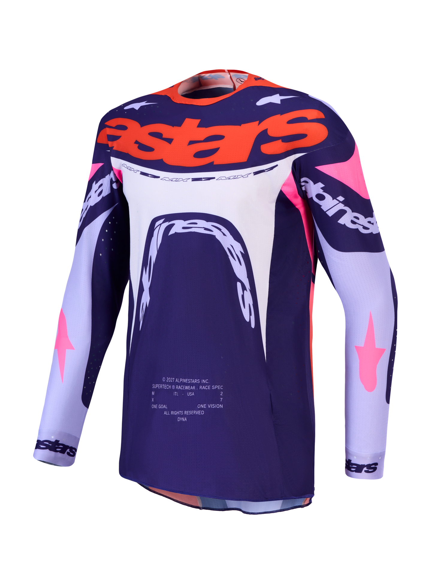 Alpinestars Supertech Dyna Jersey 2027 Lichtviolet Dieppaars Roze Fluo