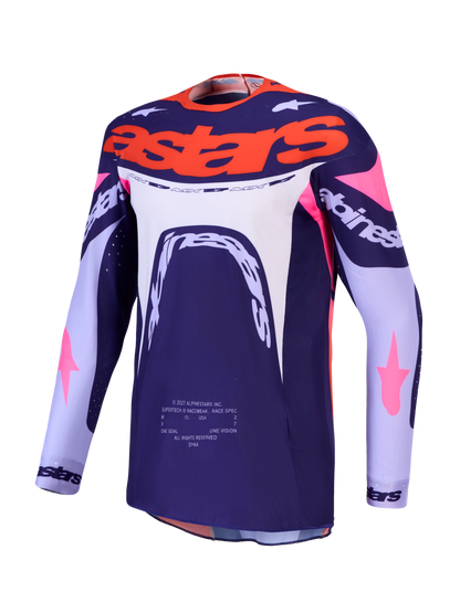 Alpinestars Supertech Dyna Jersey 2027 Lichtviolet Dieppaars Roze Fluo