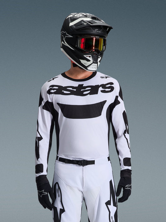 Alpinestars 2026 Racer Riway Motocross Jersey Vochtafvoerend White‑Black - MxProStoreParts