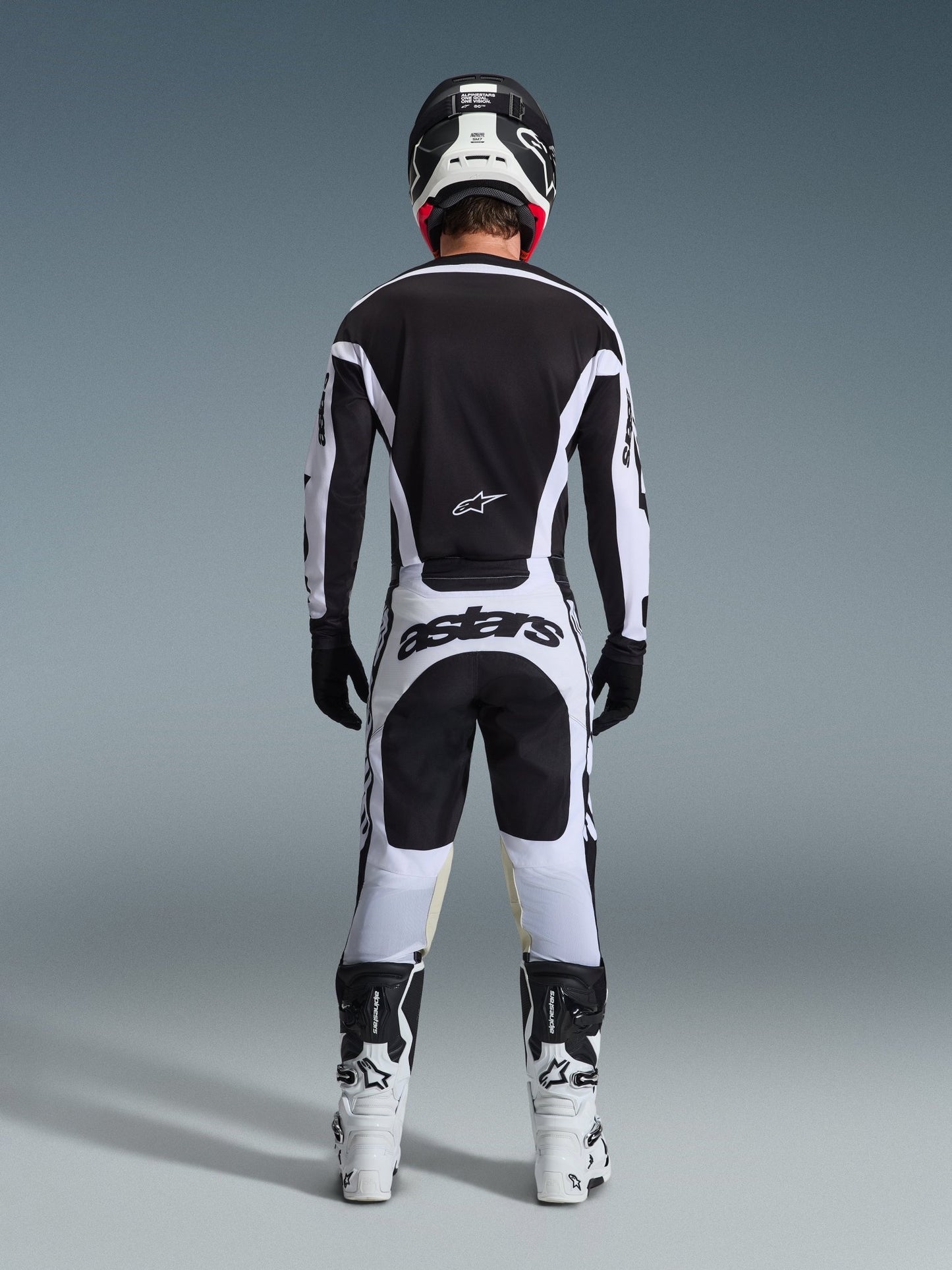 Alpinestars 2026 Racer Riway Motocross-Trikot feuchtigkeitsabführend Weiß-Schwarz - MxProStoreParts