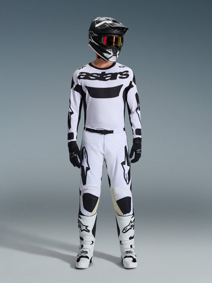 Alpinestars 2026 Racer Riway Motocross-Trikot feuchtigkeitsableitend Weiß-Schwarz - MxProStoreParts