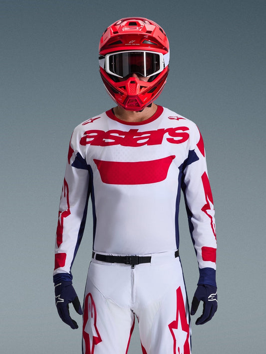 Alpinestars Racer Riway Jersey Off‑Road Wit Blauw Rood - MxProStoreParts