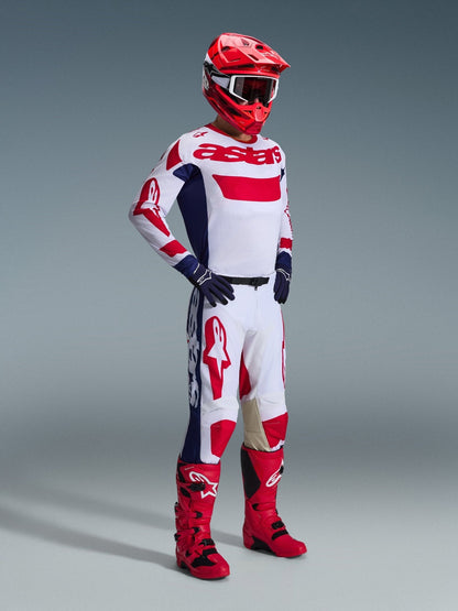 Alpinestars Racer Riway Jersey Offroad Weiß Blau Rot - MxProStoreParts