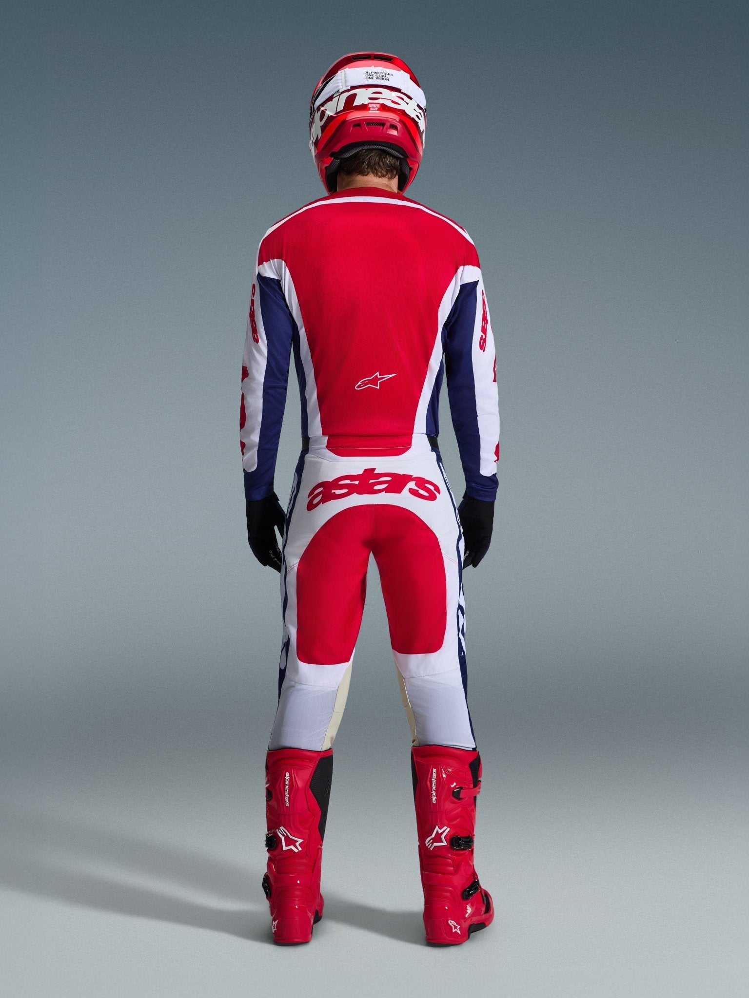 Alpinestars Racer Riway Trikot Offroad Weiß Blau Rot - MxProStoreParts