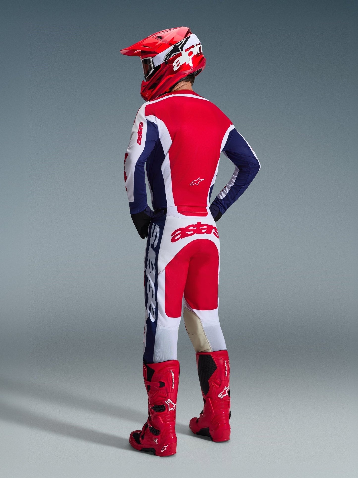 Alpinestars Racer Riway Jersey Off-Road Weiß Blau Rot - MxProStoreParts