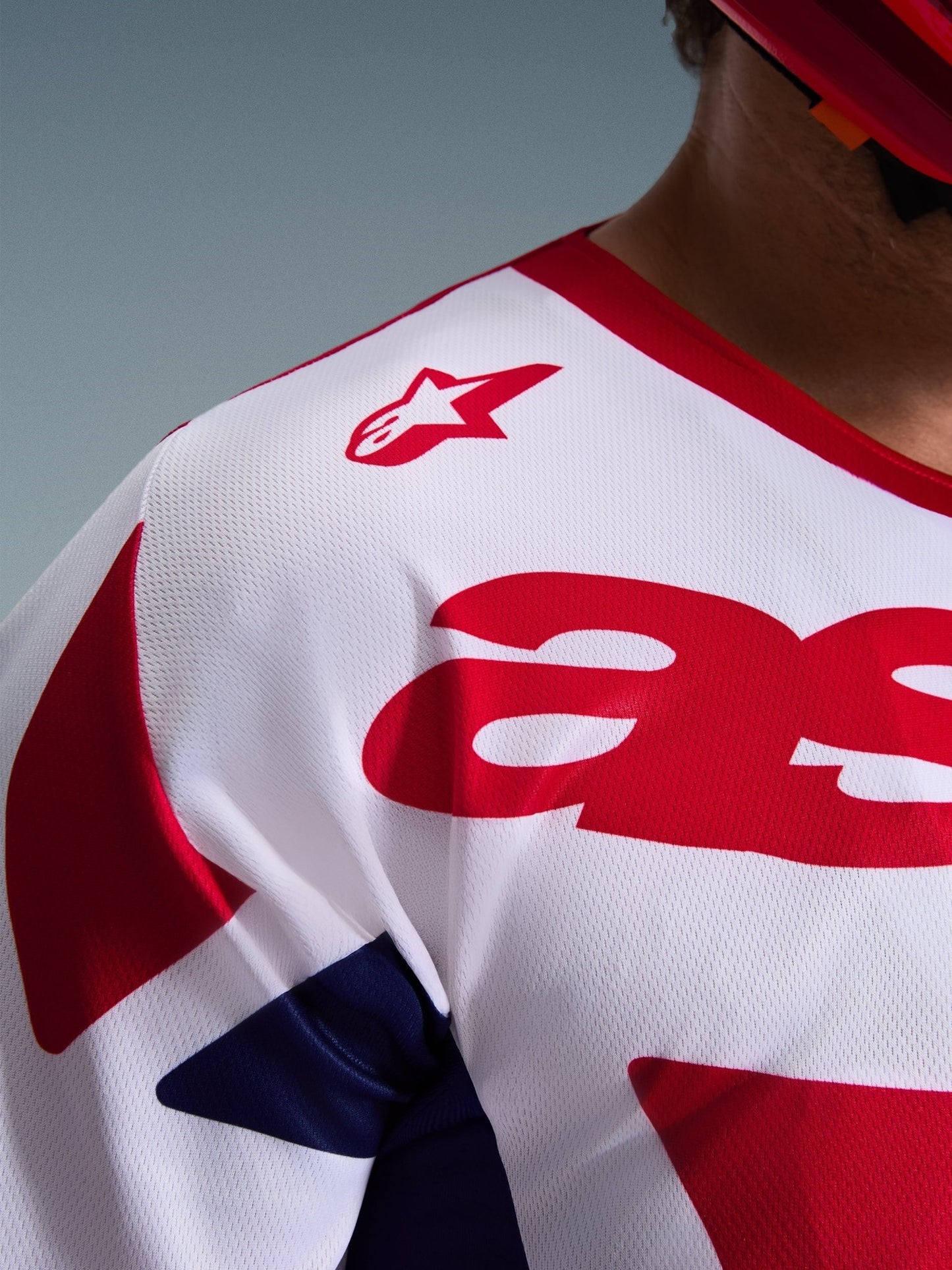 Alpinestars Racer Riway Trikot Offroad Weiß Blau Rot - MxProStoreParts