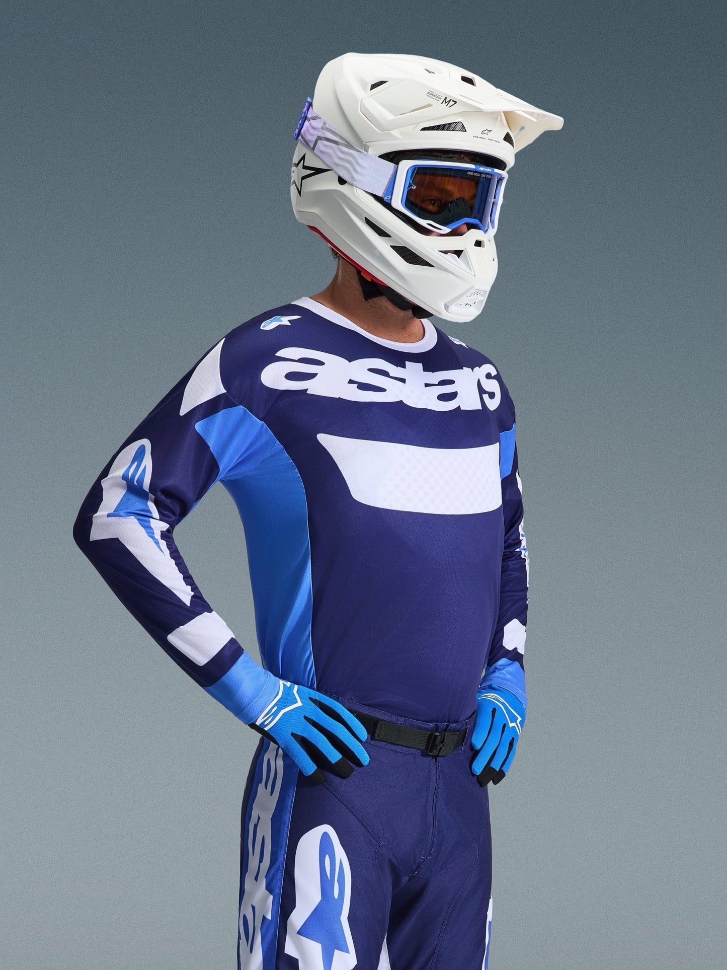 Alpinestars Racer Riway Motocross-Trikot UCLA Blau Weiß - MxProStoreParts