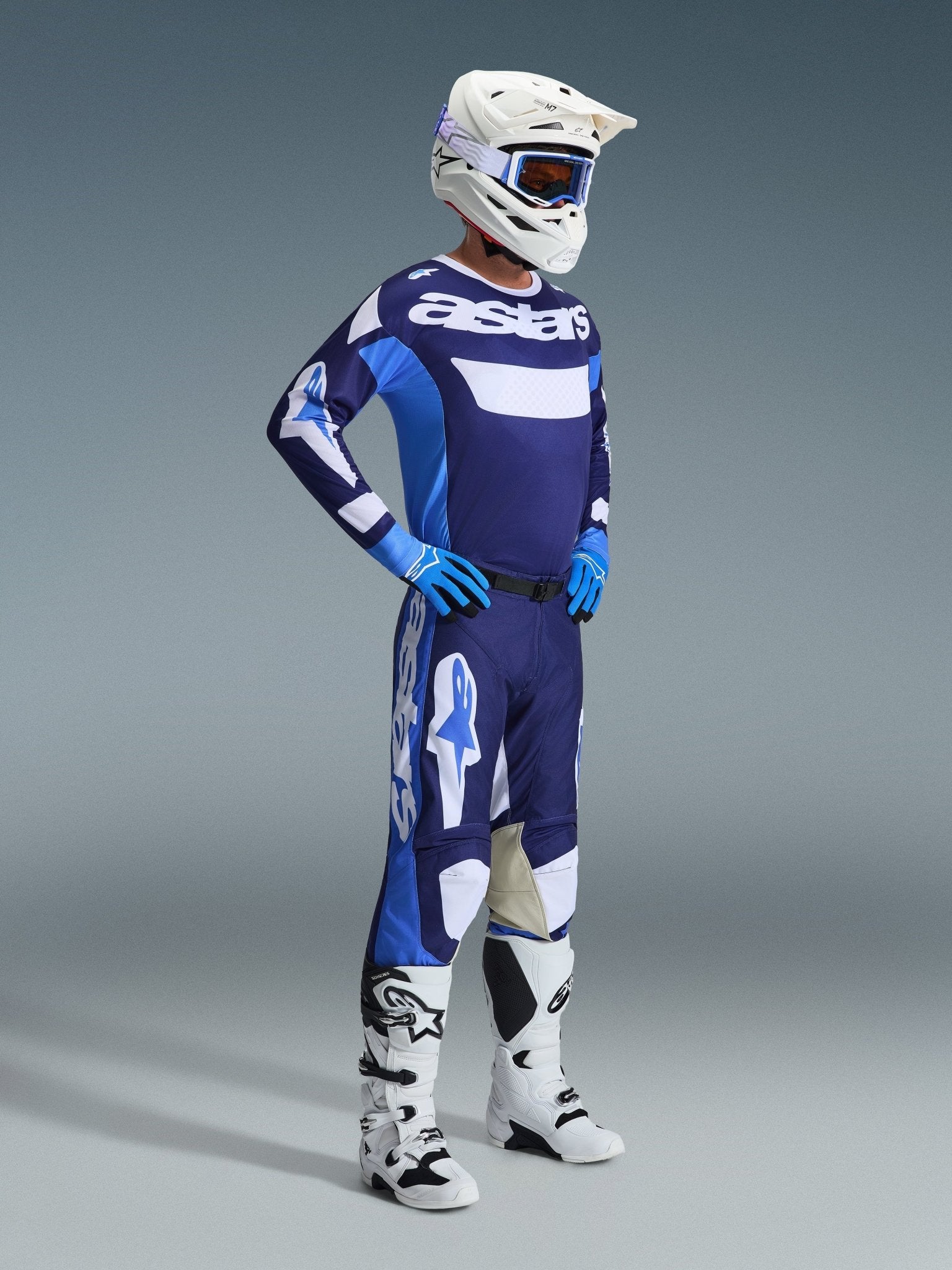 Alpinestars Racer Riway Motocross-Trikot UCLA Blau Weiß - MxProStoreParts