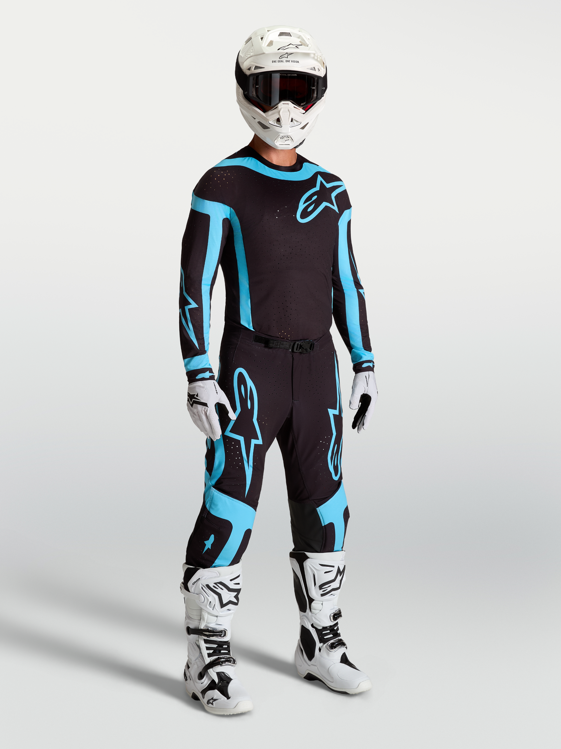 Alpinestars Supertech Vesta Jersey 2027 Zwart Turquoise