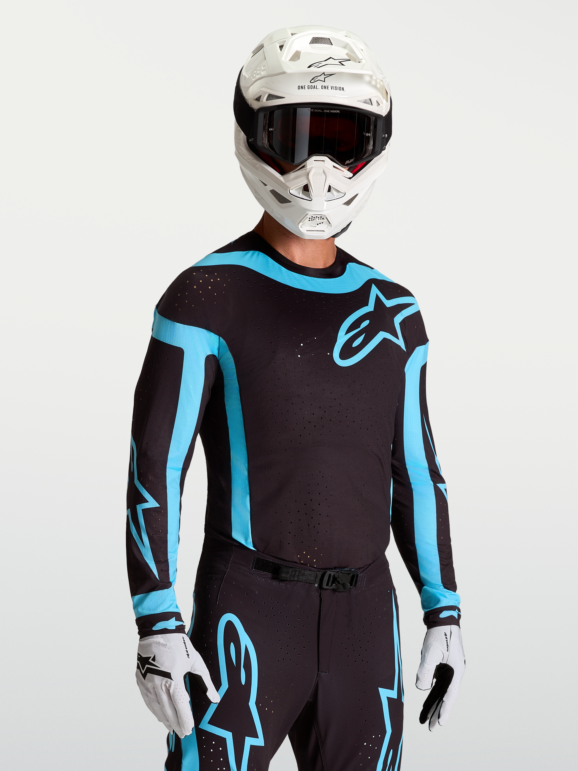 Alpinestars Supertech Vesta Jersey 2027 Zwart Turquoise