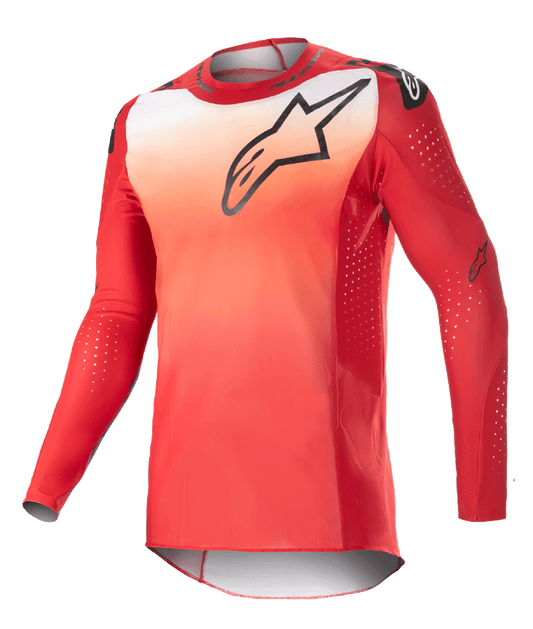 Alpinestars Supertech Risen Motocross Jersey 2023 Mars Red White - MxProStoreParts