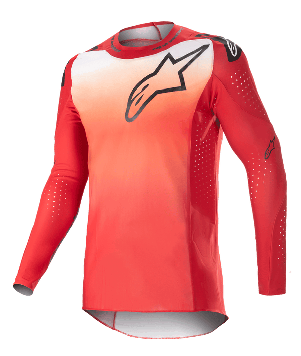 Alpinestars Supertech Risen Motocross Trikot 2023 Mars Rot Weiß - MxProStoreParts