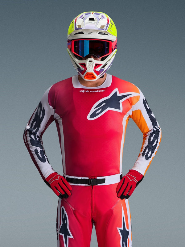 Alpinestars Racer Portl Trikot 2026 Rot, Hellgrau, Dunkelgrau - MxProStoreParts