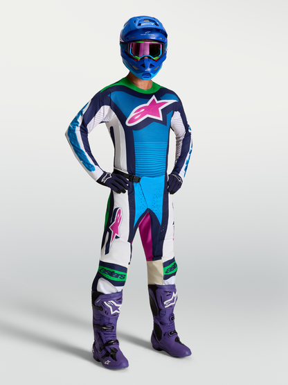 Alpinestars Techstar Maven Jersey 2027 Wit Blithe Blauw Groen Fluo
