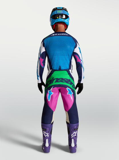 Alpinestars Techstar Maven Jersey 2027 Wit Blithe Blauw Groen Fluo
