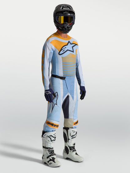 Alpinestars Techstar Maven Jersey 2027 Dust Blue Tangerine Black