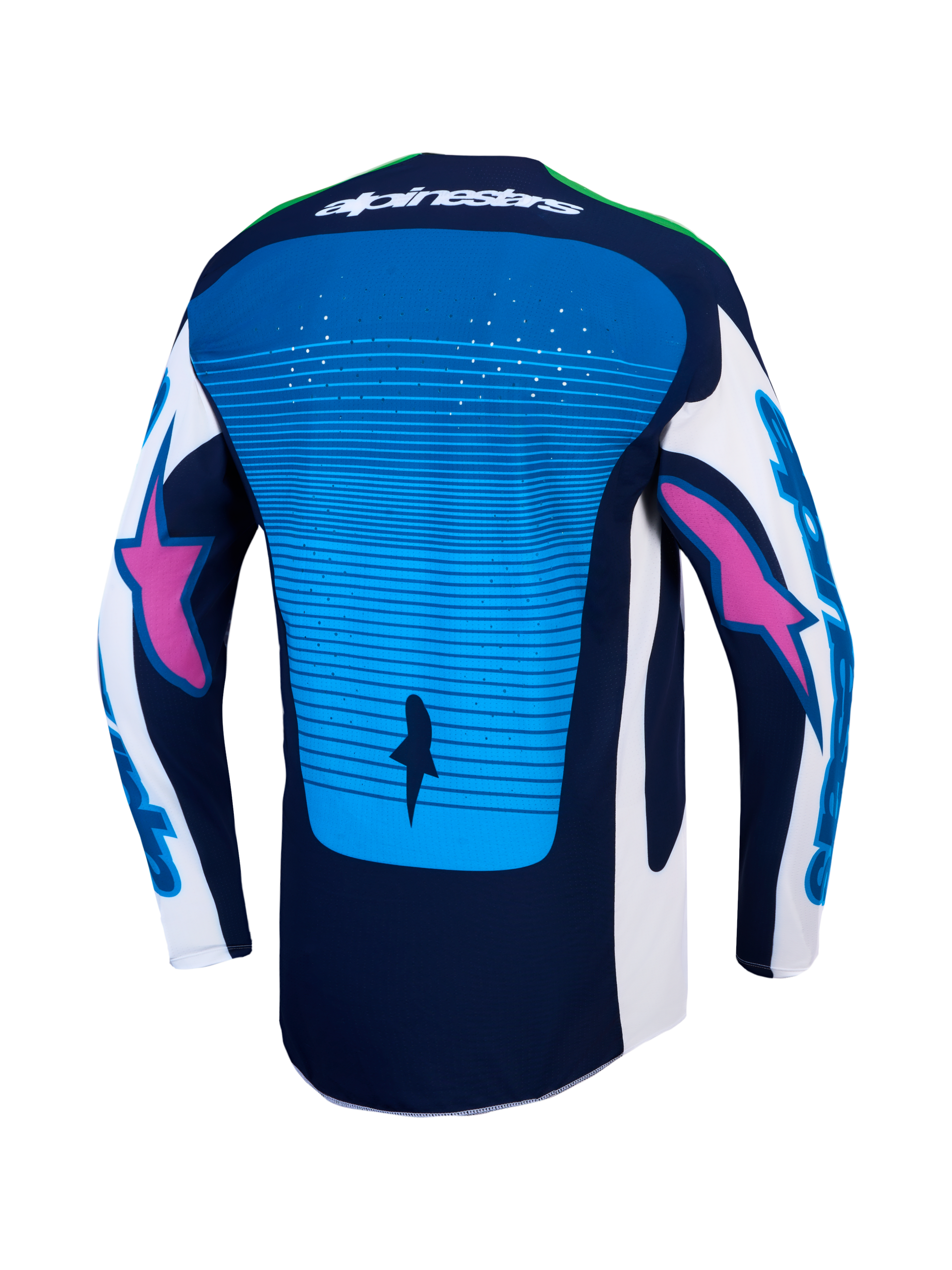 Alpinestars Techstar Maven Jersey 2027 Wit Blithe Blauw Groen Fluo